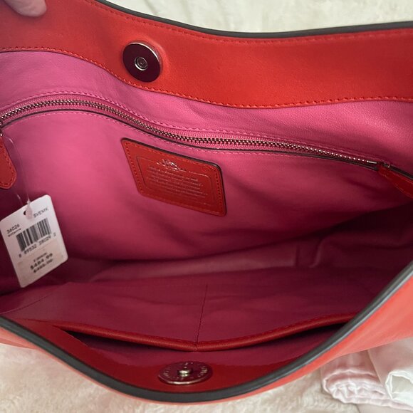 Coach Glovetan Orange Leather Nomad Hobo Bag F36026 - Picture 11 of 16